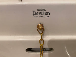 Cloakroom Basin by Royal Doulton C.1930 with plain brackets.