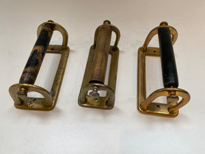 Original Edwardian Brass Roll Holders C.1920
