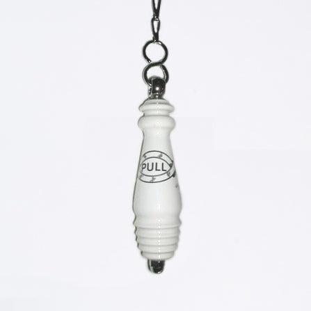 porcelain pull handle with chain