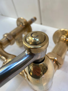 American Surgeon-Lever Mixer Tap C1920 in Unsealed Polished Brass Finish
