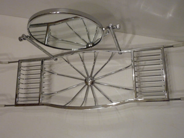 art deco bath bridge with mirror