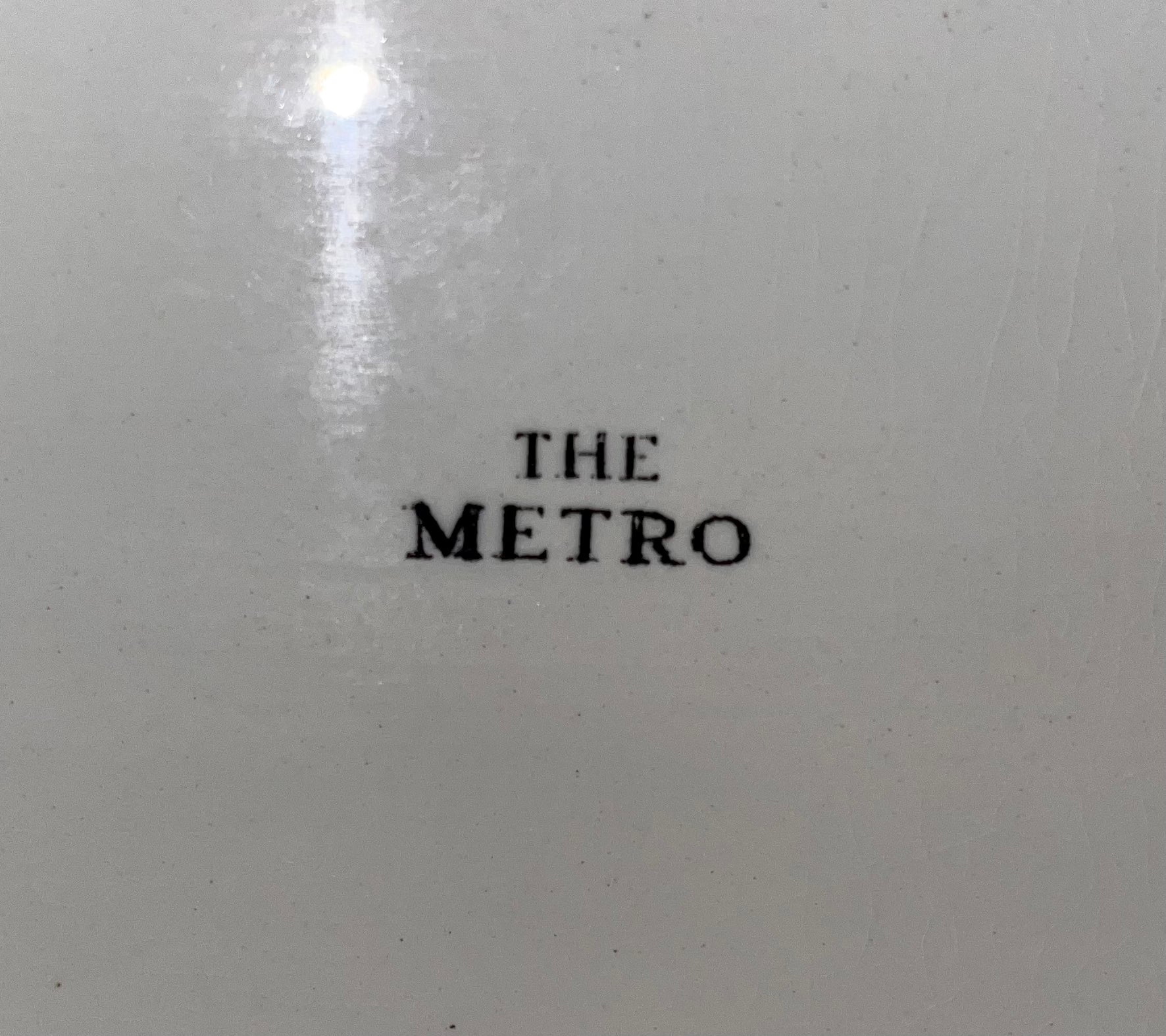 "The METRO" Art Deco Basin on Enamel Brackets C.1930