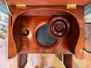 Victorian Mahogany Thunder-Box Commode with Original Brassware C.1840