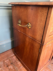 Victorian Mahogany Thunder-Box Commode with Original Brassware C.1840