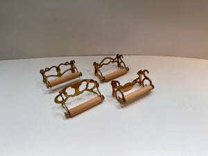 Vintage Brass American Roll Holders C.1930