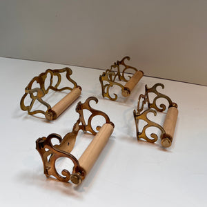 Vintage Brass American Roll Holders C.1930