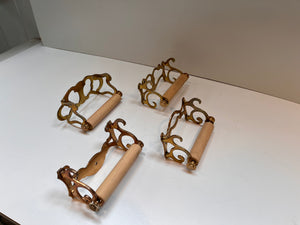 Vintage Brass American Roll Holders C.1930