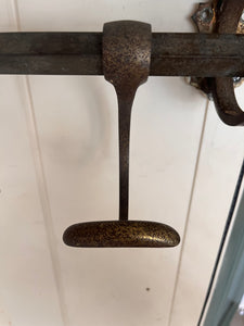 Vintage French Corner-Fitting Bronze Portmanteau or Hat, Coat and Bag Rail C.1900