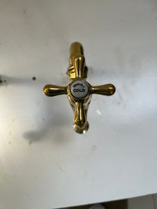 Robust pair of Vintage Kitchen Sink Bib Taps on Standpipes by Shanks & Co. Ltd C.1930