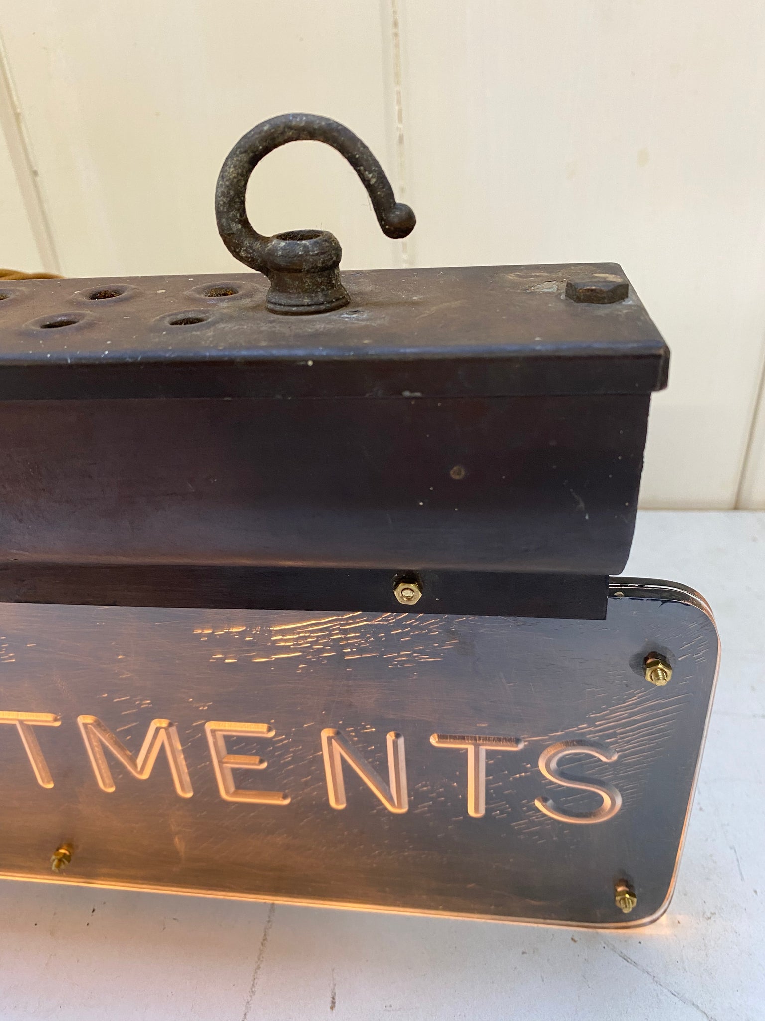 Double-Sided Illuminated Perspex Sign "APPOINTMENTS" C.1920