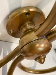 2 Vintage Brass Bistro Hooks C.1920