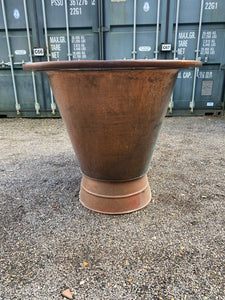 SALTBURN style Victorian Mahogany Roll Edge Copper Bath C19th