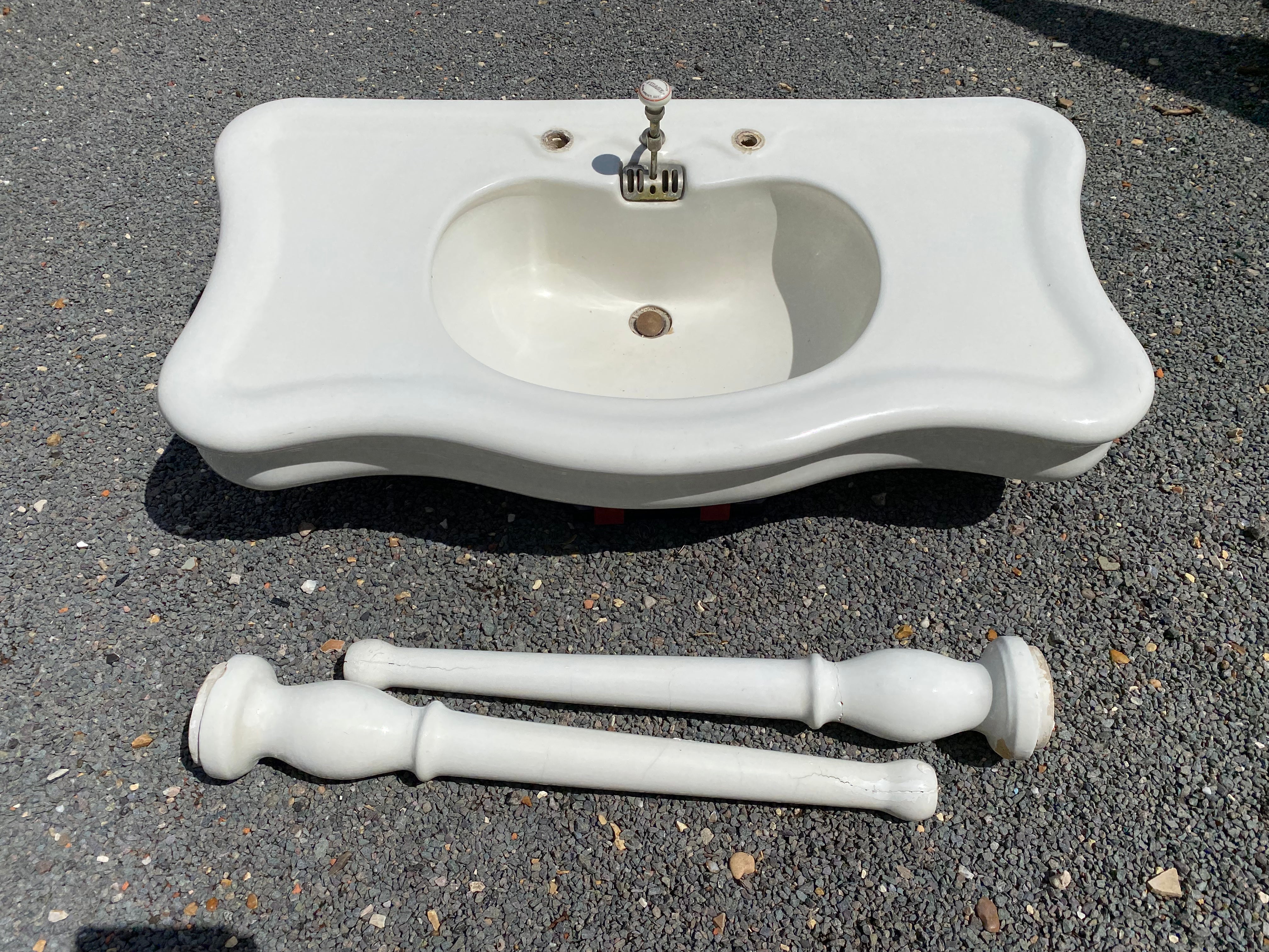 French Console Basin with Ceramic Legs C.1900(B)