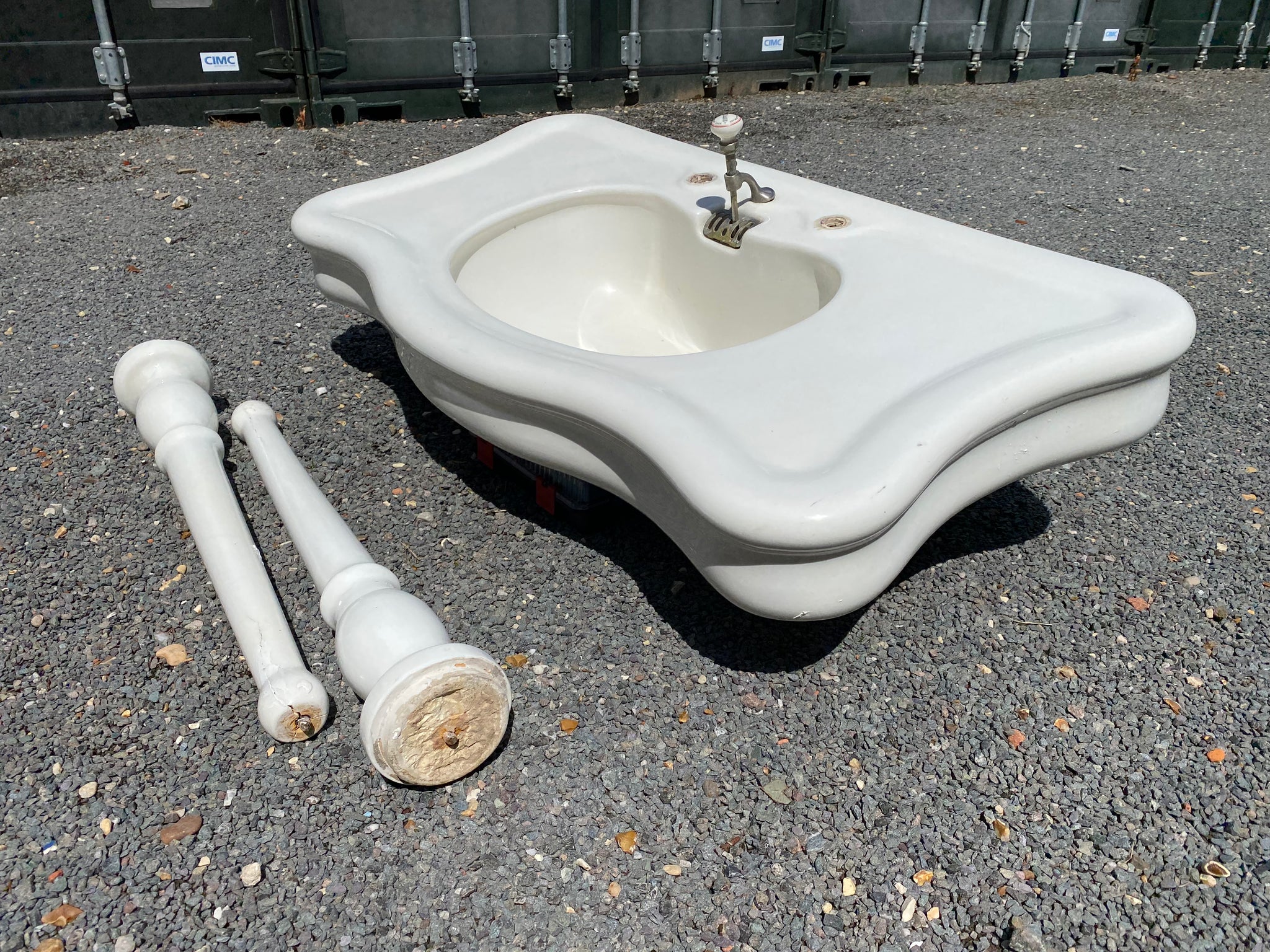French Console Basin with Ceramic Legs C.1900(B)