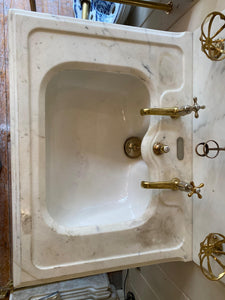 Carrara Marble Vanity Basin by Shanks & Co C.1920