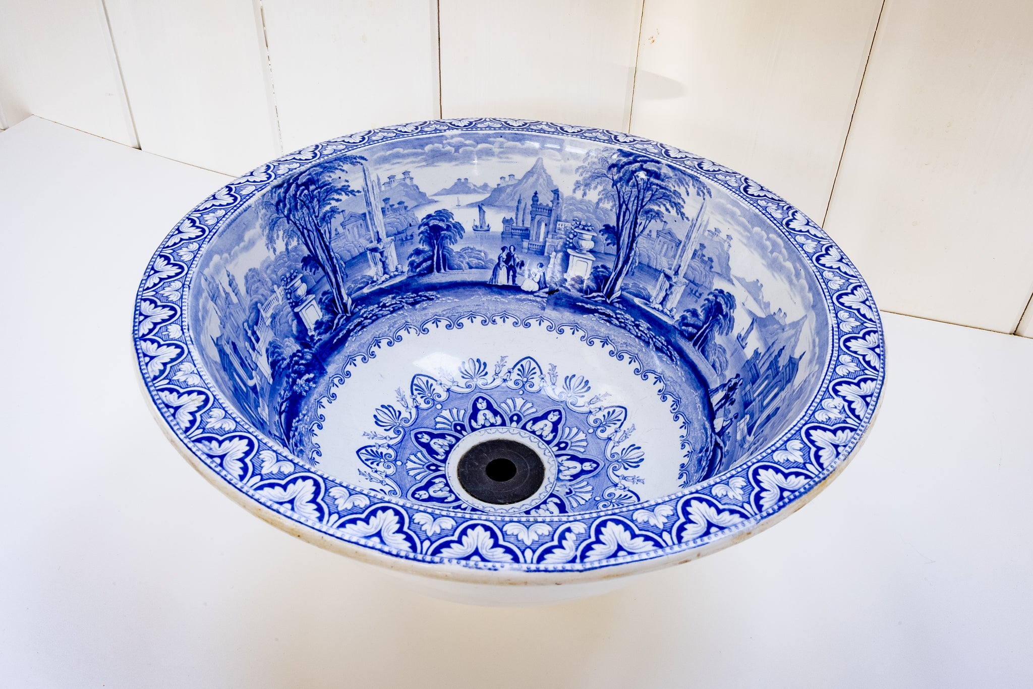 victorian plug basin ™ "panorama" by twyfords c.1870