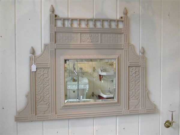 victorian cast iron mirror
