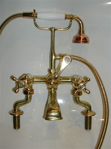 edwardian bath/shower mixer in polished brass