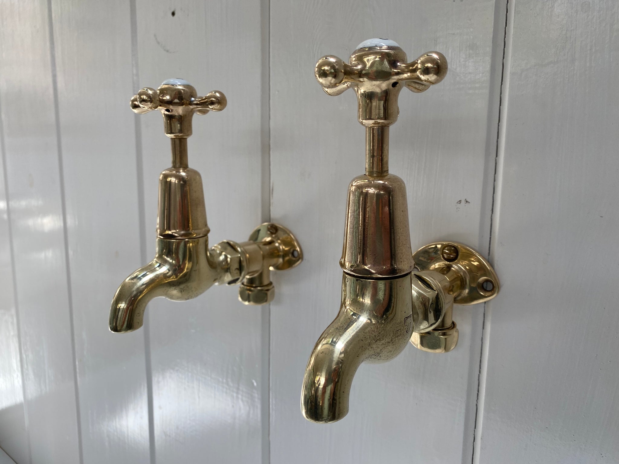 edwardian wall-fixing bib-taps c.1930