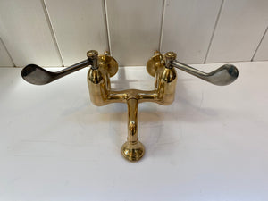 American Surgeon-Lever Mixer Tap C1920 in Unsealed Polished Brass Finish