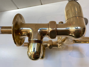 American Surgeon-Lever Mixer Tap C1920 in Unsealed Polished Brass Finish