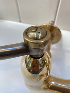 American Surgeon-Lever Mixer Tap C1920 in Unsealed Polished Brass Finish