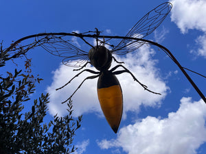 Giant Illuminated Lost-Wax Cast Bronze Firefly