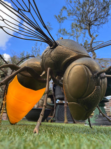 Giant Illuminated Lost-Wax Cast Bronze Firefly