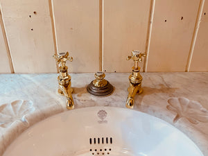a pair of "simplex" carrara marble basins by j bolding c.1900