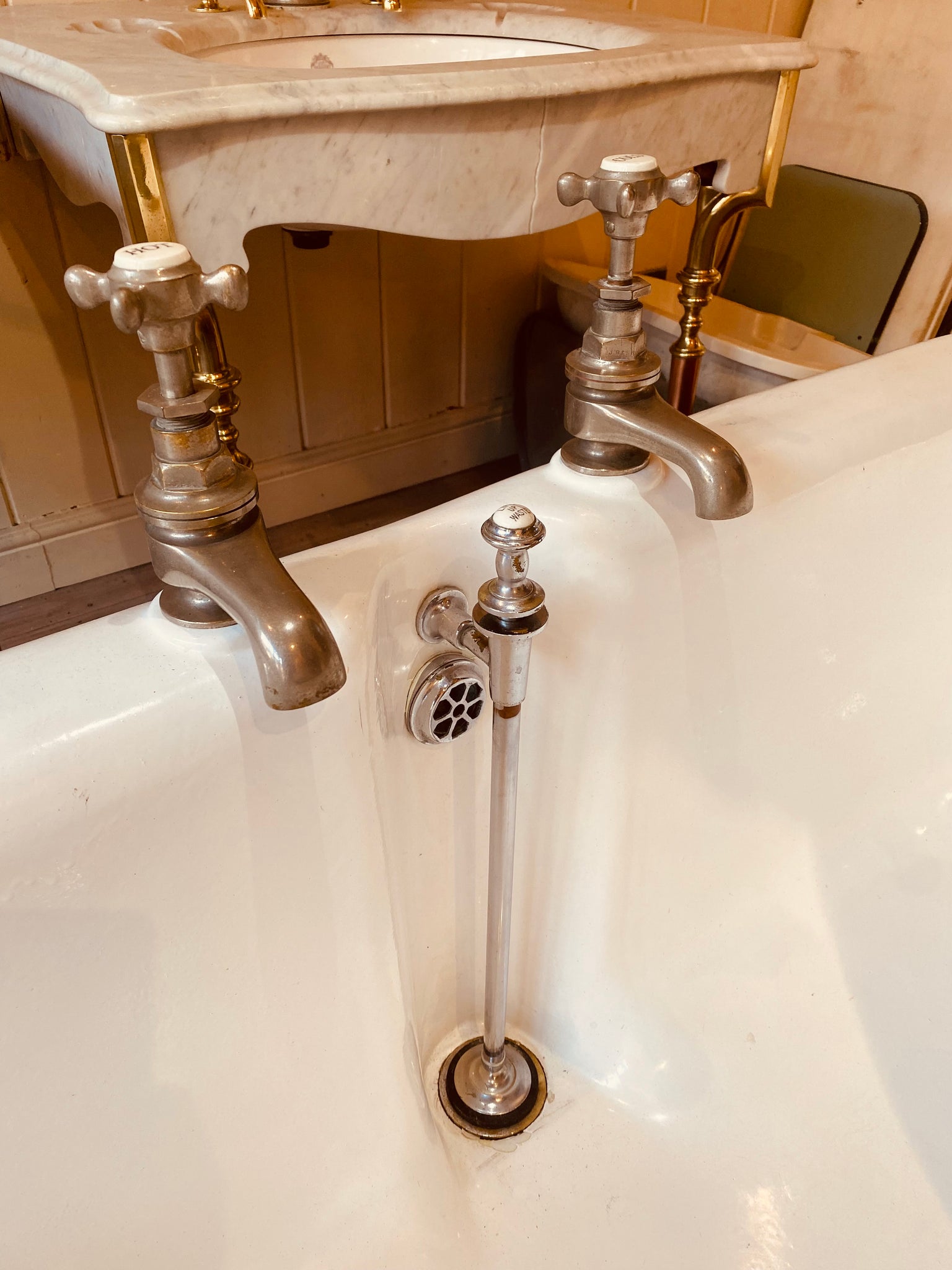 large british made double-ended cast iron bath c. 1920