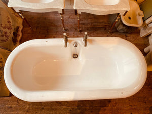 large british made double-ended cast iron bath c. 1920