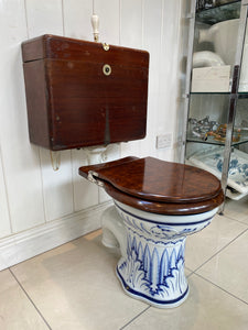 shanks compactum wc and copper-lined mahogany cistern c.1900