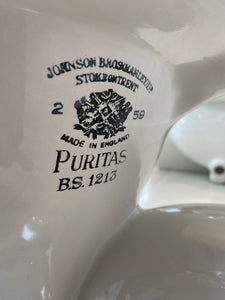 puritas wc by johnson bros. c.1950 in good condition. price includes brass flush handle and flush pipe.