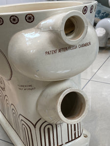 florentine wc by unitas c.1880 with integral after flush chamber