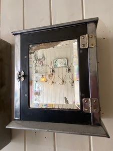 small edwardian polished metal bathroom cabinet c.1920