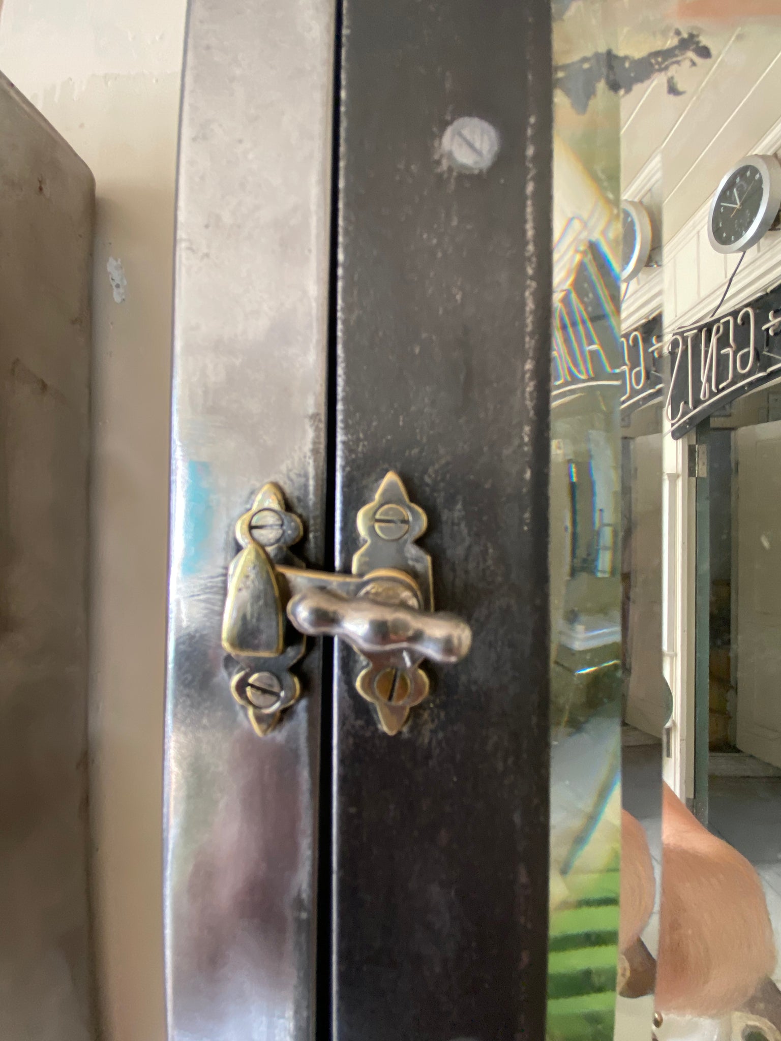 small edwardian polished metal bathroom cabinet c.1920