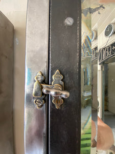 small edwardian polished metal bathroom cabinet c.1920