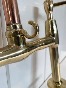 swan neck copper spouted lever mixer tap c.1930 by twyfords