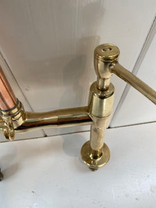 swan neck copper spouted lever mixer tap c.1930 by twyfords