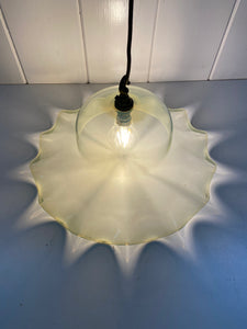 large vaseline pendant lampshade possibly 1970s