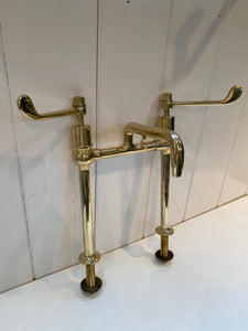 kitchen sink lever mixer tap by john bolding c.1930 in unsealed polished brass