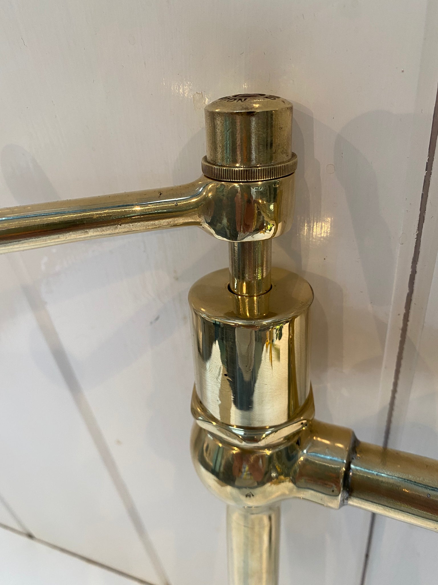 kitchen sink lever mixer tap by john bolding c.1930 in unsealed polished brass