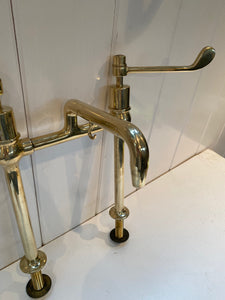 kitchen sink lever mixer tap by john bolding c.1930 in unsealed polished brass