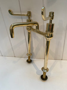 kitchen sink lever mixer tap by john bolding c.1930 in unsealed polished brass