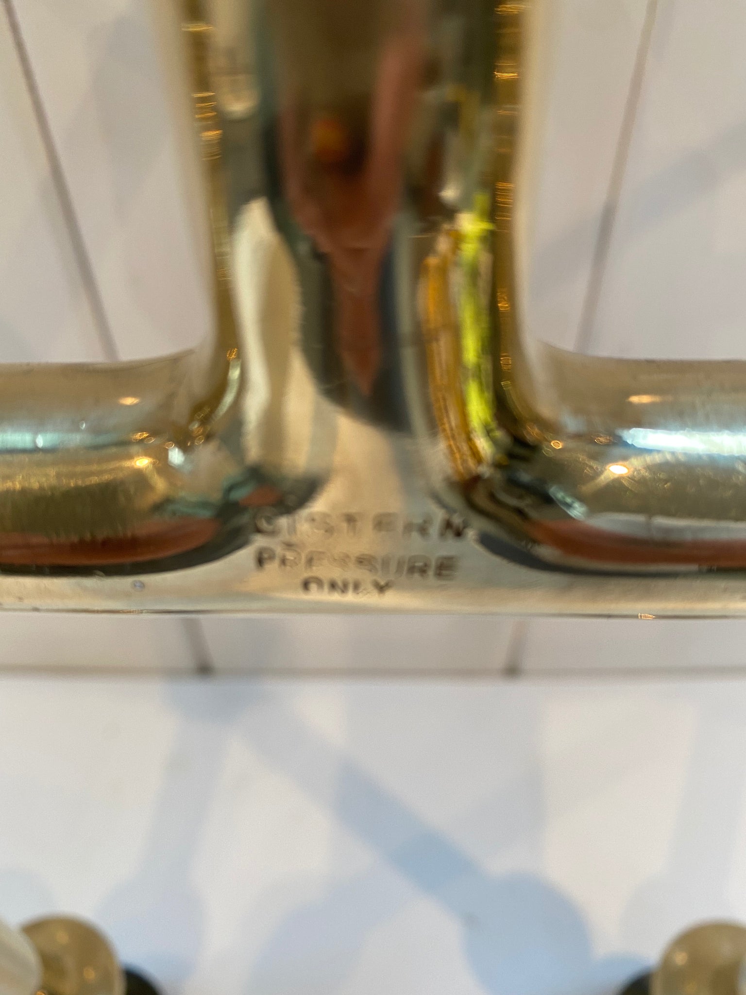 kitchen sink lever mixer tap by john bolding c.1930 in unsealed polished brass