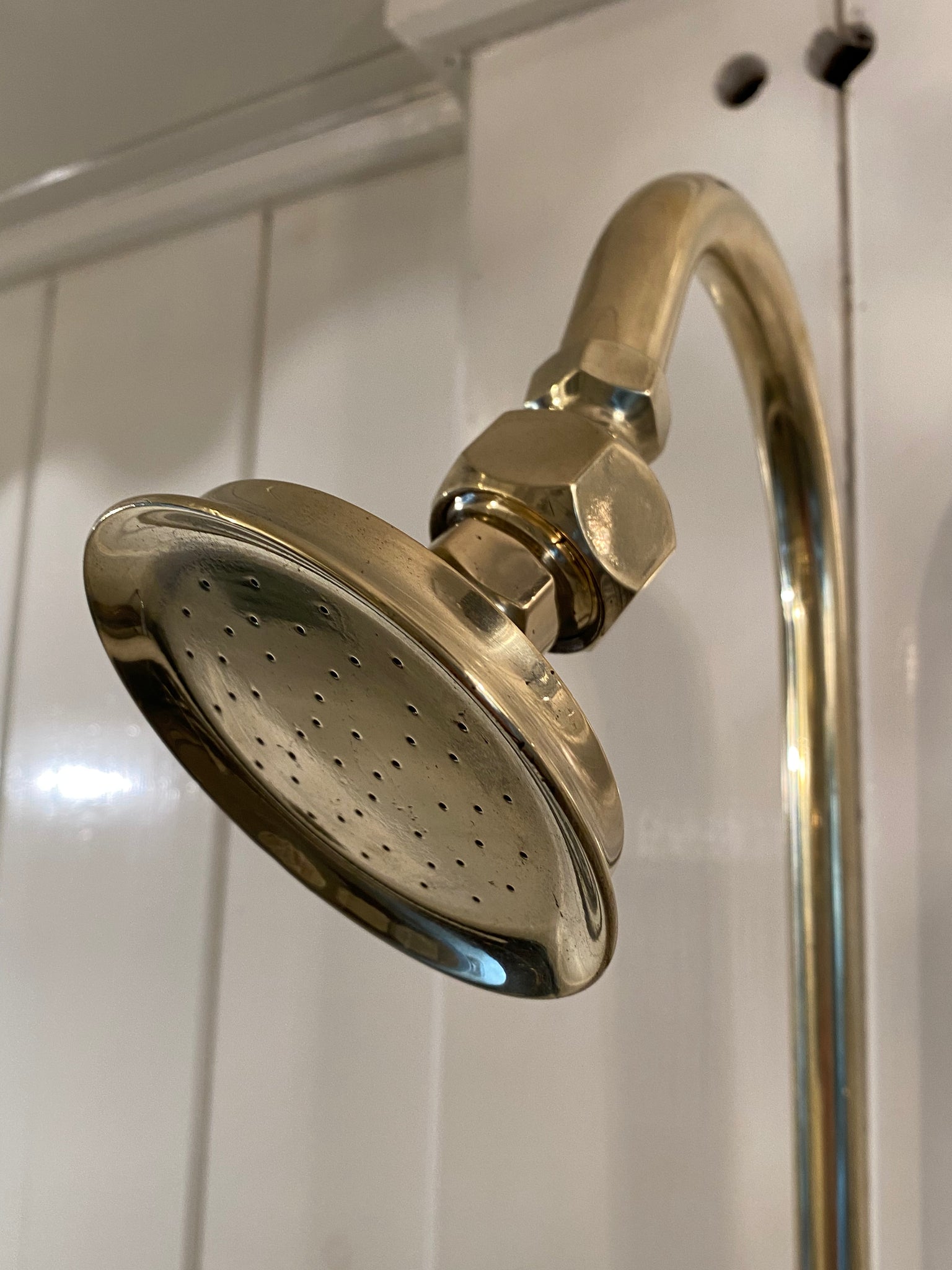 american porcelain-handled wall-fixing shower by american standard c. 1920