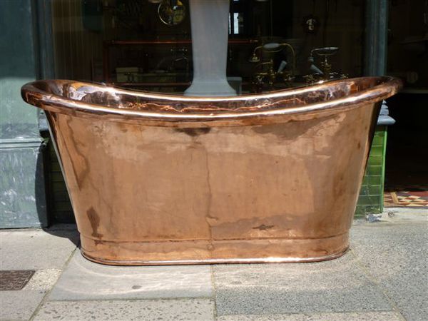 french copper bateau bath c.1830