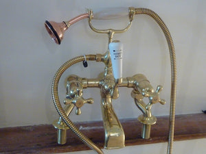 heavy cast edwardian bath/shower mixer