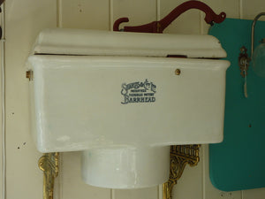 victorian fireclay high-level cistern by shanks