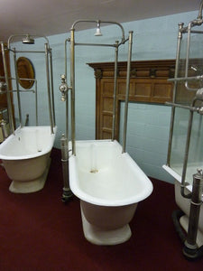 edwardian glass-panelled shower bath c.1920